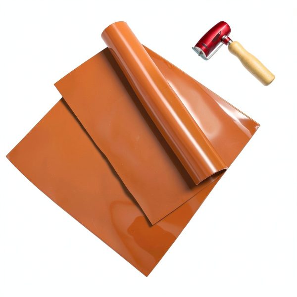 Heat Resistant Silicone Rubber Sheet by Tlance 4 Pack Red 12x12in-5