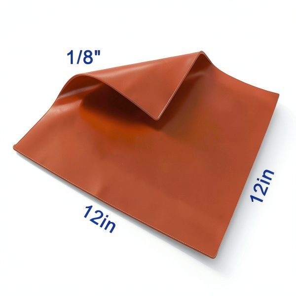 Red Silicone Rubber Sheet 12x12 Inch by Rubber Brand Model SILSHEET-30-3