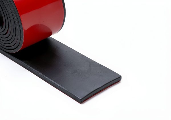 DEVNOL Red Adhesive Neoprene Rubber Strip Roll 1/8" x 1" x 12'-2