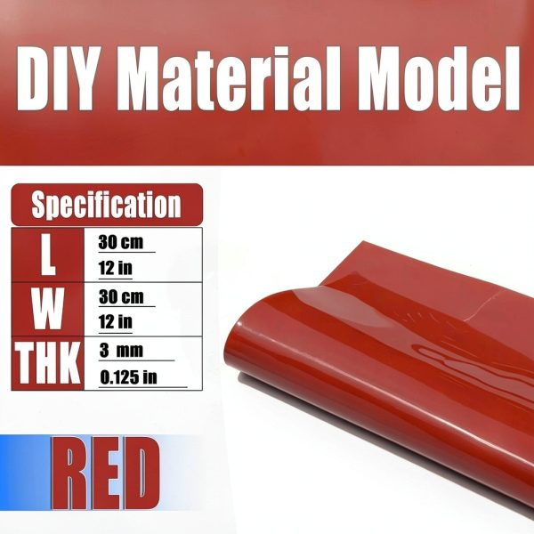 Red Silicone Rubber Sheet 12x12 Inch by Rubber Brand Model SILSHEET-30-1