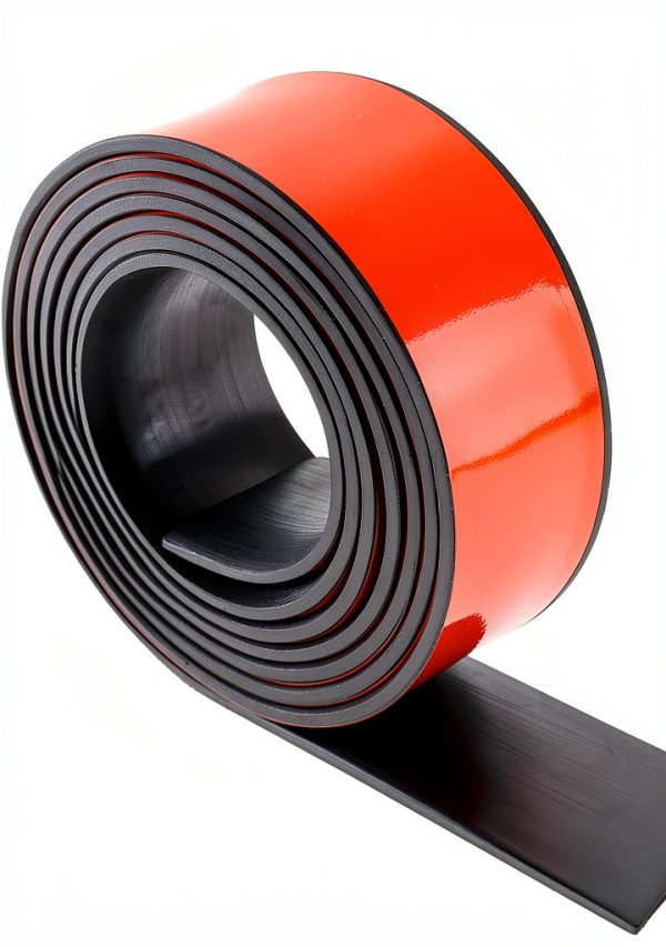 DEVNOL Red Adhesive Neoprene Rubber Strip Roll 1/8" x 1" x 12'-0