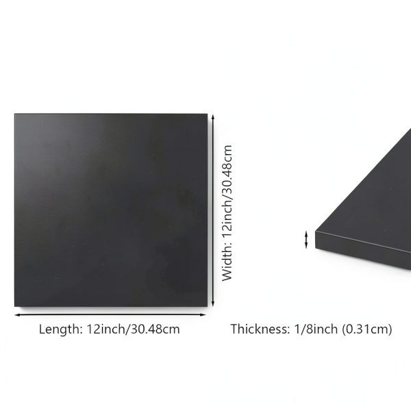 Silicone Rubber Sheet Salimhib 12x12 Inch Black with Adhesive Grade-1