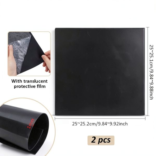 Silicone Rubber Sheet 10x10 Inch BENECREAT Non‑Adhesive & Adhesive 1mm-1