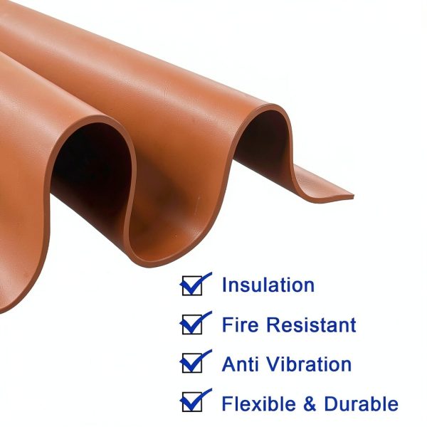 Red Silicone Rubber Sheet 12x12 Inch by Rubber Brand Model SILSHEET-30-2