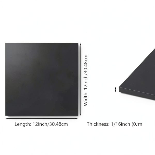 Silicone Rubber Sheet 12x12 Black with Adhesive Salimhib-1