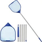 Pond Skimmers Outdoor Pool Cleaning Net with Deep Fine Nylon Mesh 60in-0