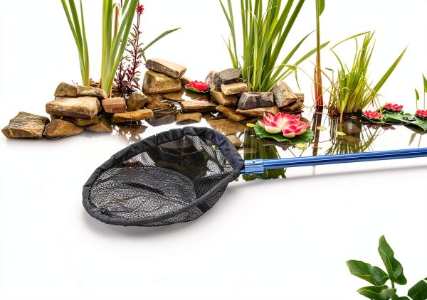 Heavy Duty 24 Inch Diameter Koi Pan Net System with Telescopic Pole, Round Koi Pan Net System with Telescoping Handle, for Koi Pond Professionals, Koi Carp Ornamental Fish Handling Net-7