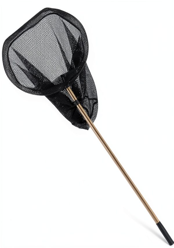 TotalPond Skimmer Fish Net - Black Telescoping Handle, Lightweight-0