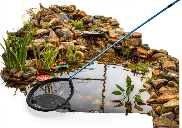 Heavy Duty 24 Inch Diameter Koi Pan Net System with Telescopic Pole, Round Koi Pan Net System with Telescoping Handle, for Koi Pond Professionals, Koi Carp Ornamental Fish Handling Net-6