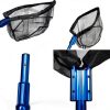 Heavy Duty Water Garden Koi Pond Nets Combo Pack, Value 2 Pack | PondH2o Fishpond Catching Net-Head & Debris Sludge Skimming Net Includes 9 Foot Telescoping Pole-0