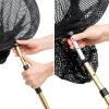 TotalPond Skimmer Fish Net - Black Telescoping Handle, Lightweight-4