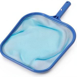 FSMSUPPLY Swimming Pool/Pond Skimmer Supplies/Professional Heavy Duty Pool Leaf Rake Fine Mesh Frame Net/Skimming Leaf Skim Net (1, Blue)-0