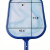 FSMSUPPLY Swimming Pool/Pond Skimmer Supplies/Professional Heavy Duty Pool Leaf Rake Fine Mesh Frame Net/Skimming Leaf Skim Net (1, Blue)-3