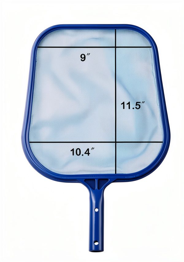 FSMSUPPLY Swimming Pool/Pond Skimmer Supplies/Professional Heavy Duty Pool Leaf Rake Fine Mesh Frame Net/Skimming Leaf Skim Net (1, Blue)-3