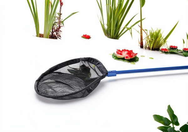 Heavy Duty 24 Inch Diameter Koi Pan Net System with Telescopic Pole, Round Koi Pan Net System with Telescoping Handle, for Koi Pond Professionals, Koi Carp Ornamental Fish Handling Net-5