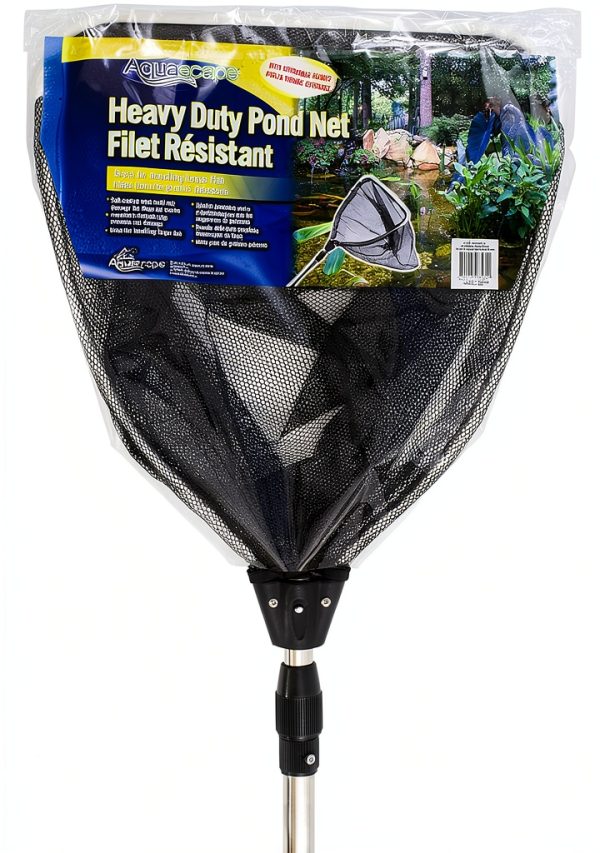 Aquascape Heavy-Duty Pond Fish Net with Extendable Handle, Black,-0
