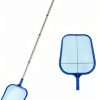 Cozii Swimming Pool Skimmer Net, Pool Net with 5 Pole Sections, 11" x 64" Pool Skimmer Net with Ultra Fine Mesh Net, Telescopic Aluminum Pole, Leaf Rake Net for Fast Cleaning Ponds (5 Pole Sections)-1